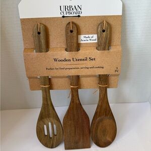 Wooden Utensil Set - Brown
